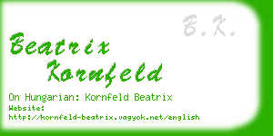 beatrix kornfeld business card